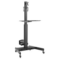 Floor Trolley with Shelf and PC Holder for LCD/LED/Plasma TV 13-32" - TECHLY - ICA-TR41