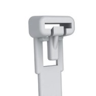 Cable Ties Clip Reusable 300x7,6mm with Tongue Nylon 100 pcs White - TECHLY - ISWT-876300