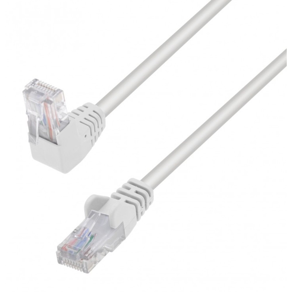 Network Patch Cable 90° Angled Connector CCA Cat.5E UTP 5m White