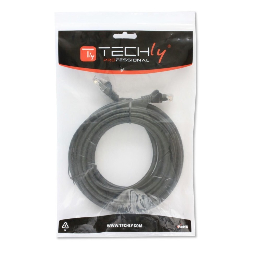 Network Patch Cable in CCA UTP Cat.6 1m Black - Patch cables 