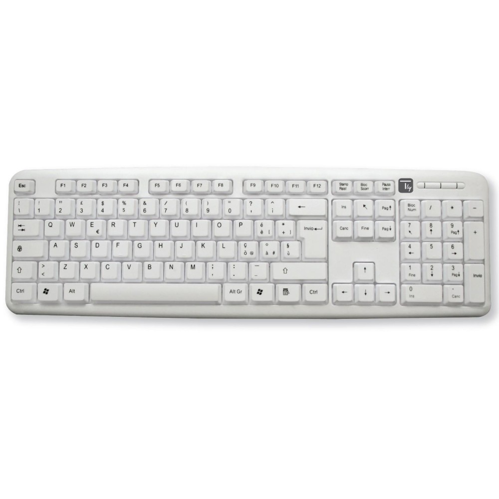 Standard USB Keyboard 105 keys, White Keyboards Mouse and Keyboards