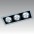 Faretto LED Triplo da Incasso 36W Bianco Freddo, Silver - Techly - I-LED-DOWN-36WPWV-1