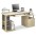 Multifunction Desk PC with Six Shelves, Maple - TECHLY - ICA-TB 202A-0