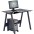 PC Desk with Glass Plan and CPU Holder, Color Black - Techly - ICA-TB 3359-0