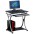 Compact Desk for PC with Removable Tray, Black Graphite - TECHLY - ICA-TB 328BK-0