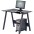 PC Desk with Glass Plan and CPU Holder, Color Black - Techly - ICA-TB 3359-1