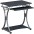Compact Desk for PC with Removable Tray, Black Graphite - TECHLY - ICA-TB 328BK-3