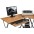 L Form Computer Desk with Removable Tray, Beech - TECHLY - ICA-TB 212-1