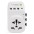Travel Adapter 3 Port USB-A + 1 USB-C™ White - TECHLY - I-TRAVEL-07TYWH-3