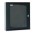 19" Flat Wall Rack Cabinet d.30cm 12 units single section Black - TECHLY PROFESSIONAL - I-CASE EC-1230BK-0