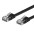 Flat Patch Cable Copper Cat.6A UTP 0.5m Black - TECHLY PROFESSIONAL - ICOC U6A-FL-005BKT-0
