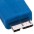 USB 3.0 Cable A Male / B Male MIC 0.5 m FLAT - TECHLY - ICOC MUSB3-FL-005-3