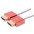 1m High Speed HDMI cable with Ethernet Ultra Slim Metal Cover Red - TECHLY - ICOC HDMI-SL-010MR-0
