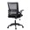 Black Office chair with padded seat and net fabric back - TECHLY - ICA-CT MC003BK-3