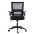Black Office chair with padded seat and net fabric back - TECHLY - ICA-CT MC003BK-1