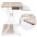 Compact PC Desk with Removable Drawer White/Oak - TECHLY - ICA-TB 328O-3