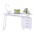 Computer Desk with Three Drawers Glossy White - TECHLY - ICA-TB 3533W-0
