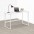 White Multifunctional Computer Desk - Techly - ICA-TB 3545W-0