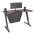 Gaming Desk for PC with Multicolor LED Ergonomic Design Black - TECHLY - ICA-TB ESG02-9