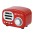 Bluetooth Wireless Speaker, Classic Radio Design, red - Techly - ICASBL12RED-3