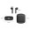 Wireless BT v5.1 Earphones with Charging Case 2-in-1  - Techly - ICC SB-BLT80-17