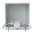 PC Security Cabinet, LCD Monitor and Keyboard Gray Reconditioned  - TECHLY PROFESSIONAL - ICRLIM10R-7