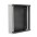 19" Flat Wall Rack Cabinet d.15cm 12 units in one section Black - TECHLY PROFESSIONAL - I-CASE EC-1215BK-3
