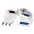 Adapter with 2 bypass sockets and 1 bypass / Schuko socket with 16A plug - TECHLY - IUPS-PCP-2RL-1