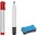 Kit 2 Markers and Eraser for Blackboard, Red and Black - TECHLY - ICA-DZ KIT3-2
