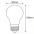 LED Lamp E27 15W 1500 Lumen Warm White, Class A + - TECHLY - I-LED-E27-15WG-3