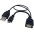 USB 2.0 Cable OTG A F Micro USB M with USB 30cm Black - TECHLY - ICOC MUSB-MC2-0