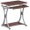 Compact Desk for PC with Removable Tray, Dark Walnut - TECHLY - ICA-TB 328-2
