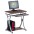 Compact Desk for PC with Removable Tray, Dark Walnut - TECHLY - ICA-TB 328-0