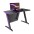 Gaming Desk for PC with Multicolor LED Ergonomic Design Black - TECHLY - ICA-TB ESG02-3