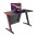 Gaming Desk for PC with Multicolor LED Ergonomic Design Black - TECHLY - ICA-TB ESG02-0