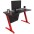 Gaming Desk for PC Ergonomic Design Red / Black - TECHLY - ICA-TB ESG03-3