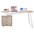 Computer Desk with Three Drawers White/Oak - TECHLY - ICA-TB 3533O-3