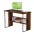 Industrial Style Space Saving Computer Desk with Steel Structure in Brown Wood - TECHLY - ICA-TB-3524C-5
