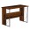 Industrial Style Space Saving Computer Desk with Steel Structure in Brown Wood - TECHLY - ICA-TB-3524C-3