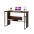 Industrial Style Space Saving Computer Desk with Steel Structure in Brown Wood - TECHLY - ICA-TB-3524C-8