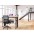 Industrial Style Space Saving Computer Desk with Steel Structure in Brown Wood - TECHLY - ICA-TB-3524C-7