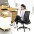 Office chair with padded seat and net fabric back - TECHLY - ICA-CT MC085BK-10