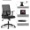 Office chair with padded seat and net fabric back - TECHLY - ICA-CT MC085BK-8