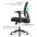 Office chair with padded seat and net fabric back - TECHLY - ICA-CT MC085BK-7