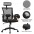 Office Chair with High Back and Adjustable Headrest Black - TECHLY - ICA-CT MC016-8