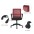 Office Chair with Middle Back Black / Bordeaux - TECHLY - ICA-CT MC064-4