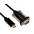 Converter Adapter USB to Serial RS232-C 1,5m Black - TECHLY NP - IDATA USB-SER-2CT-1