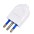 Italian Plug 10A White - TECHLY - IPW-IC118-0