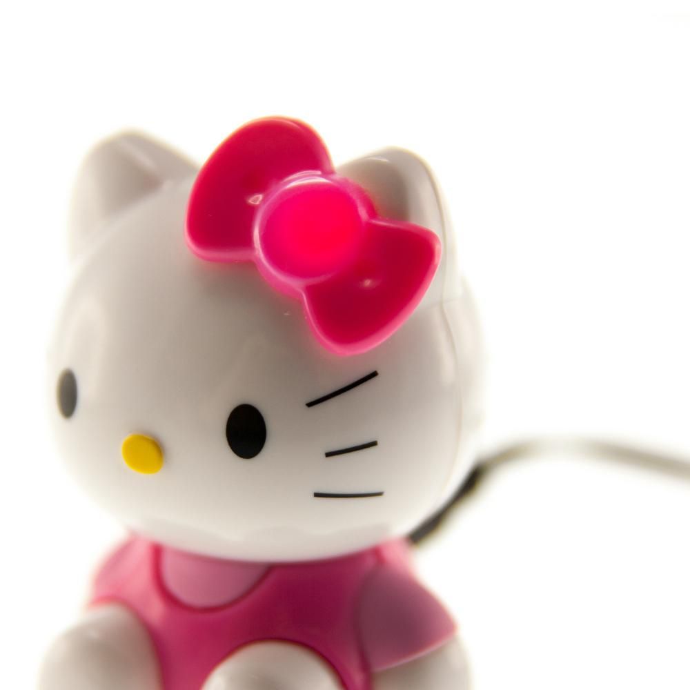 Hello Kitty Altoparlante Mini Pupazzo Portatile Ricaricabile con Jack da 3,5 mm e Portachiavi Rosa 