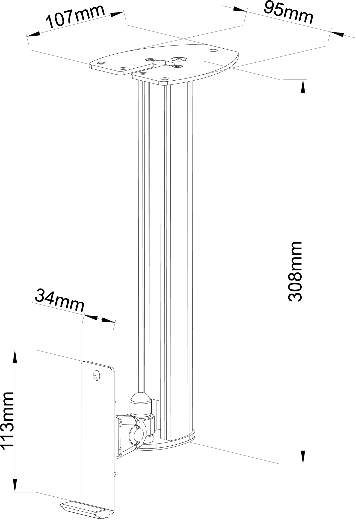 ceiling mount for sonos play 1